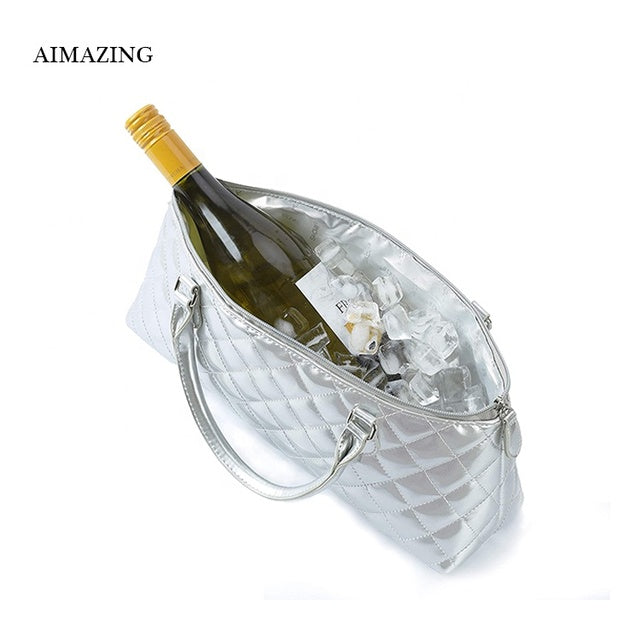 Insulated Summer Beach Tote with Hidden Drink Dispenser