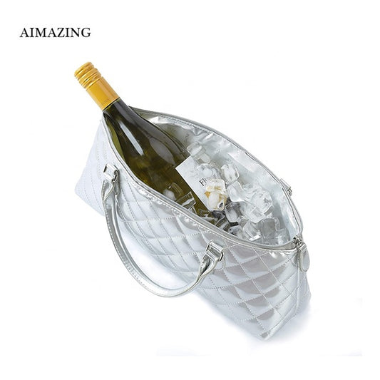 Insulated Summer Beach Tote with Hidden Drink Dispenser